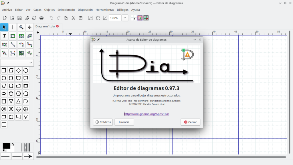 Edición de diagramas con Dia