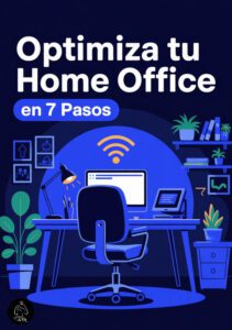 Home Office ergonómico con laptop y plantas