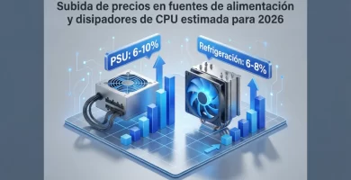 Subida de precios en fuentes de alimentación y disipadores